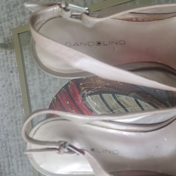 BANDOLINO leather heels open toes sling back - Picture 2 of 8